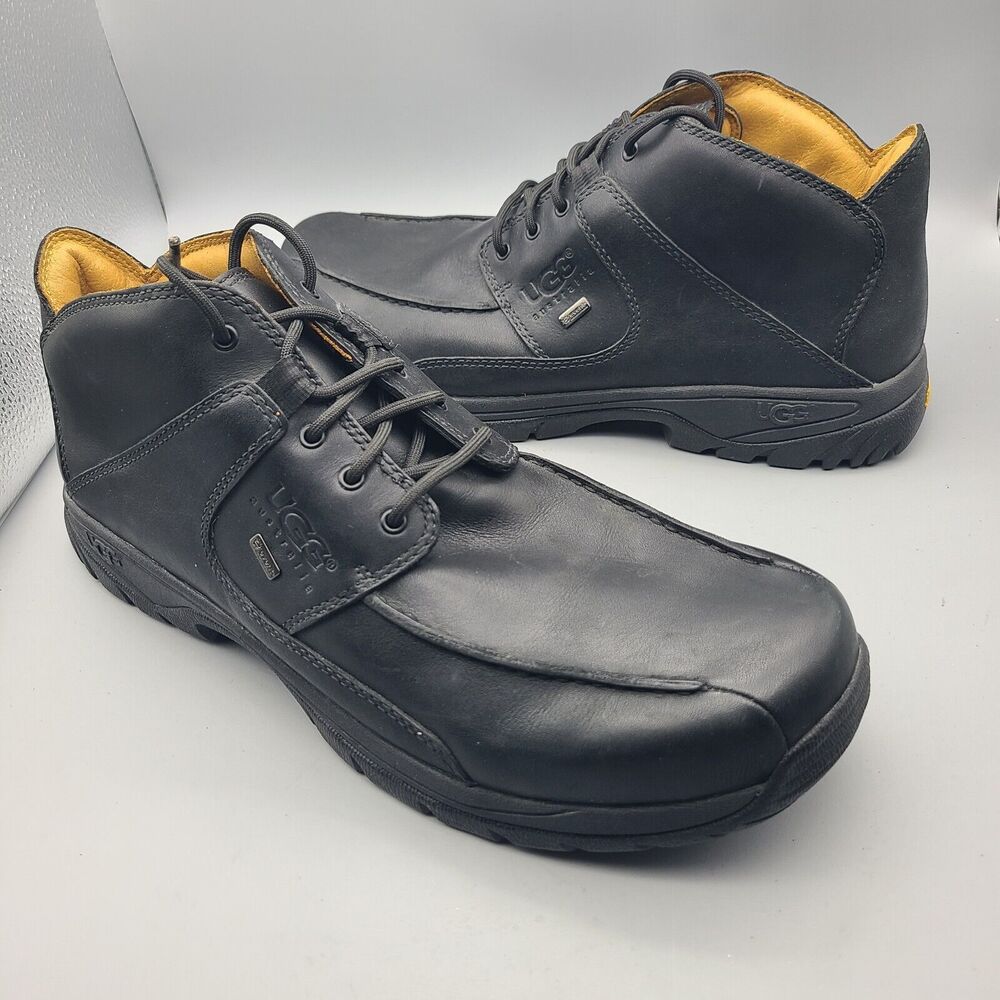 Ugg Mens Boots Black Lace Up Bicycle Toe #5552 Waterproof Vibram Size 13